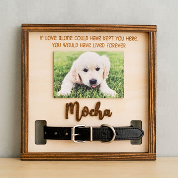 Boho and Rustic Pet Memorial Photo Sign for Heartfelt Home Decor R06