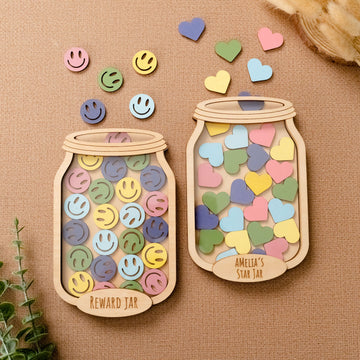 Wooden Reward Jar for Kids Interactive Learning Reward System E28