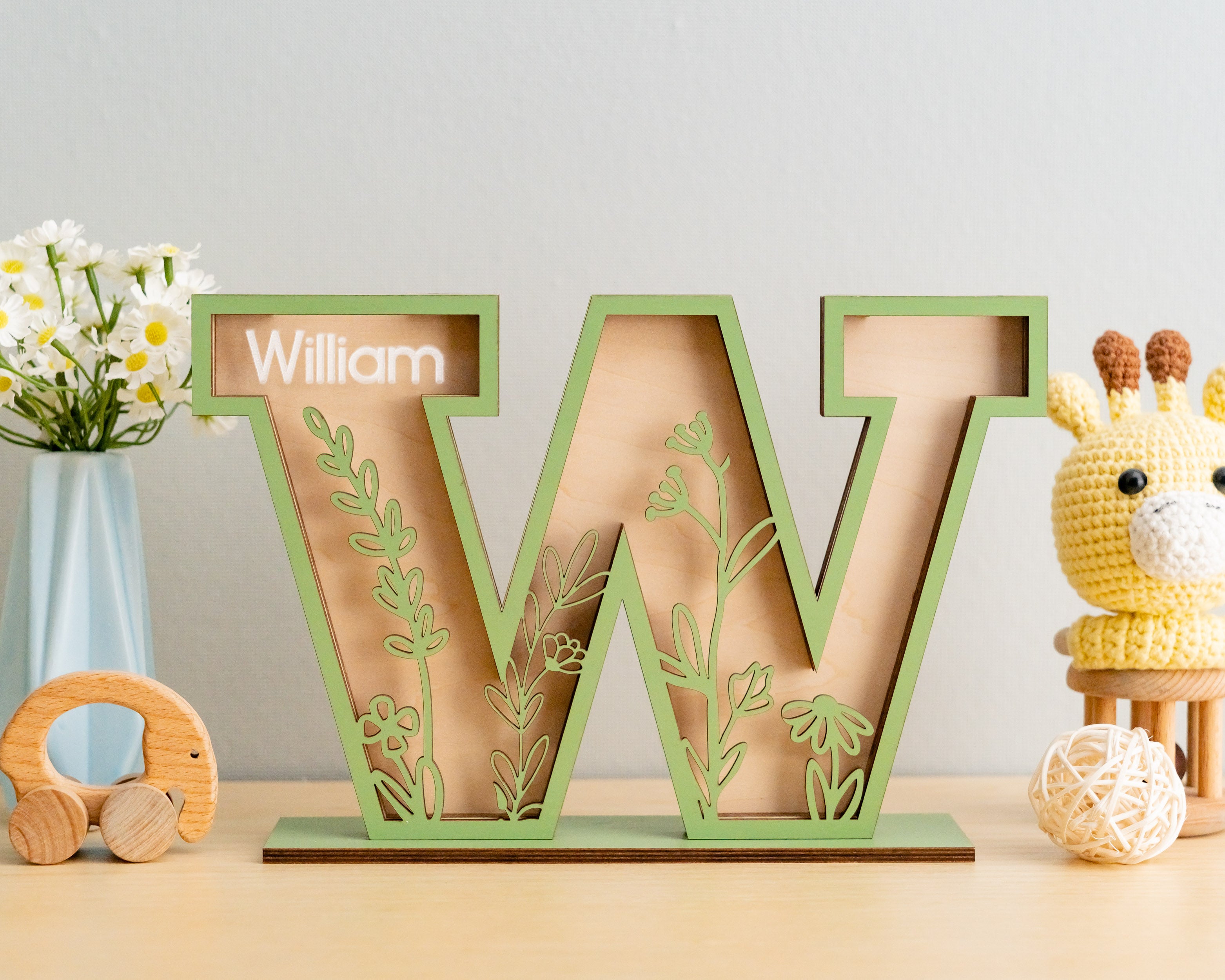 Custom Letter Coin Bank for Cute Nursery Savings