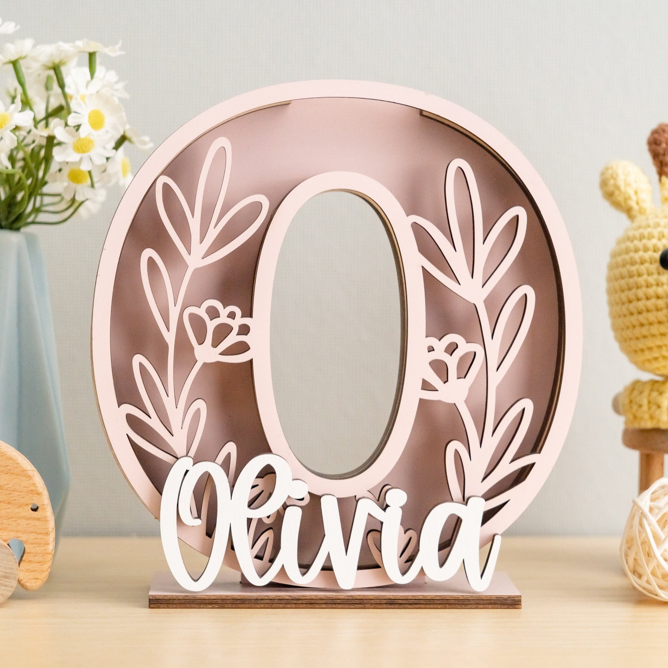 Personalized Letter Piggy Bank wood acrylic for kids piggy bank decor E22