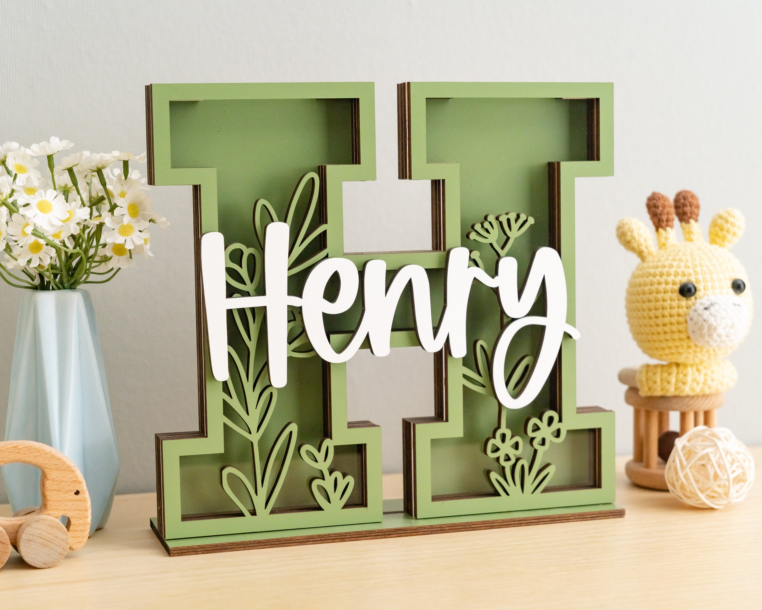 Baby Letter Coin Bank for Boho-Inspired Nursery Decor