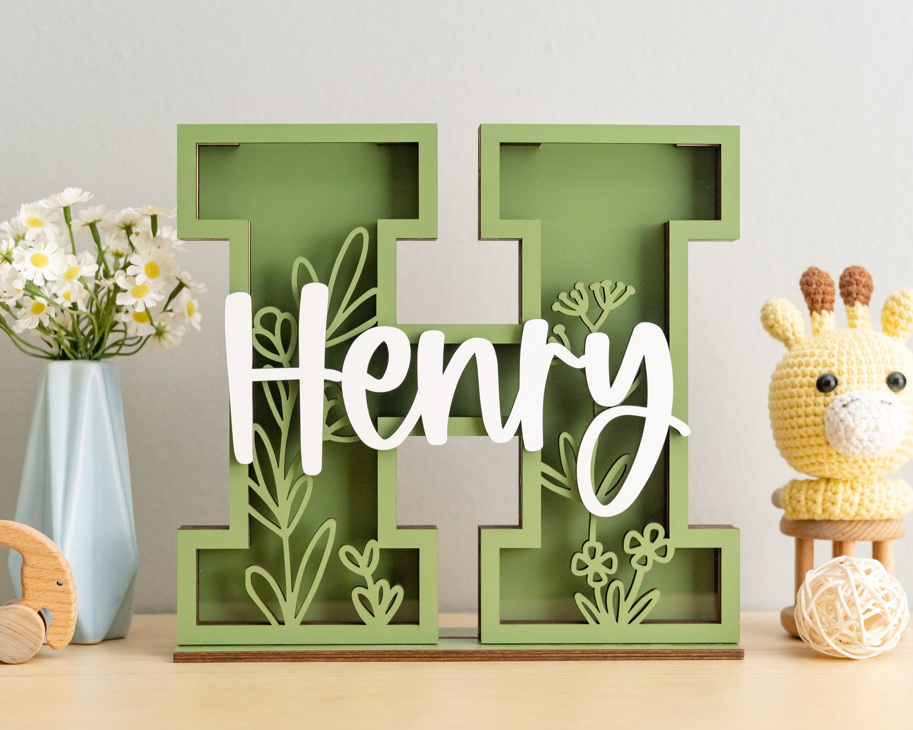 Baby Letter Coin Bank for Boho-Inspired Nursery Decor