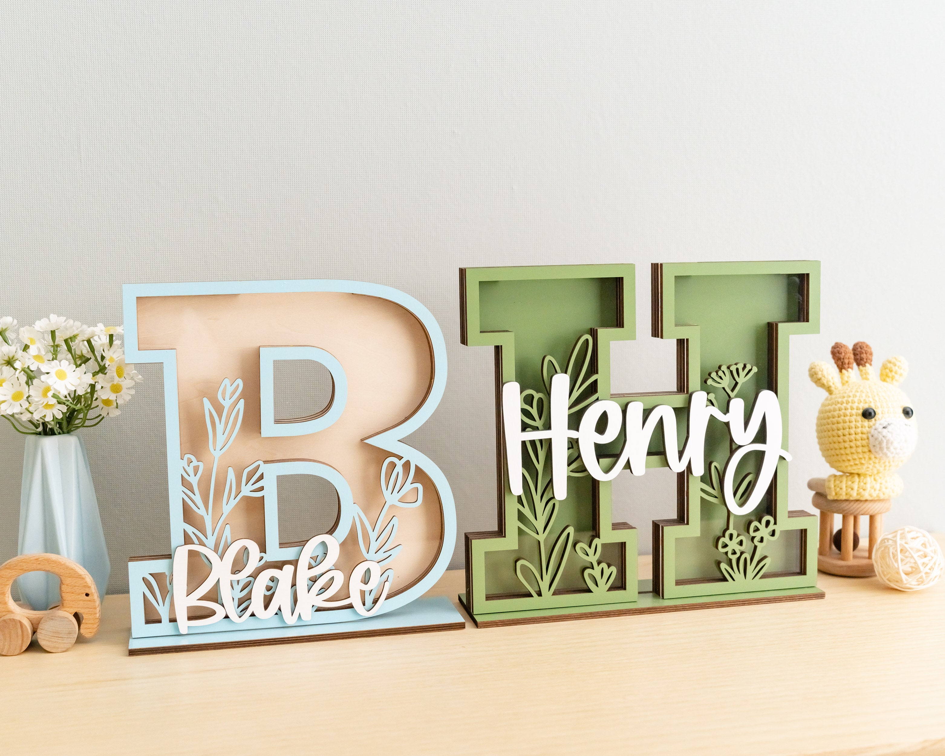 Baby Letter Coin Bank For Boho Nursery Decor