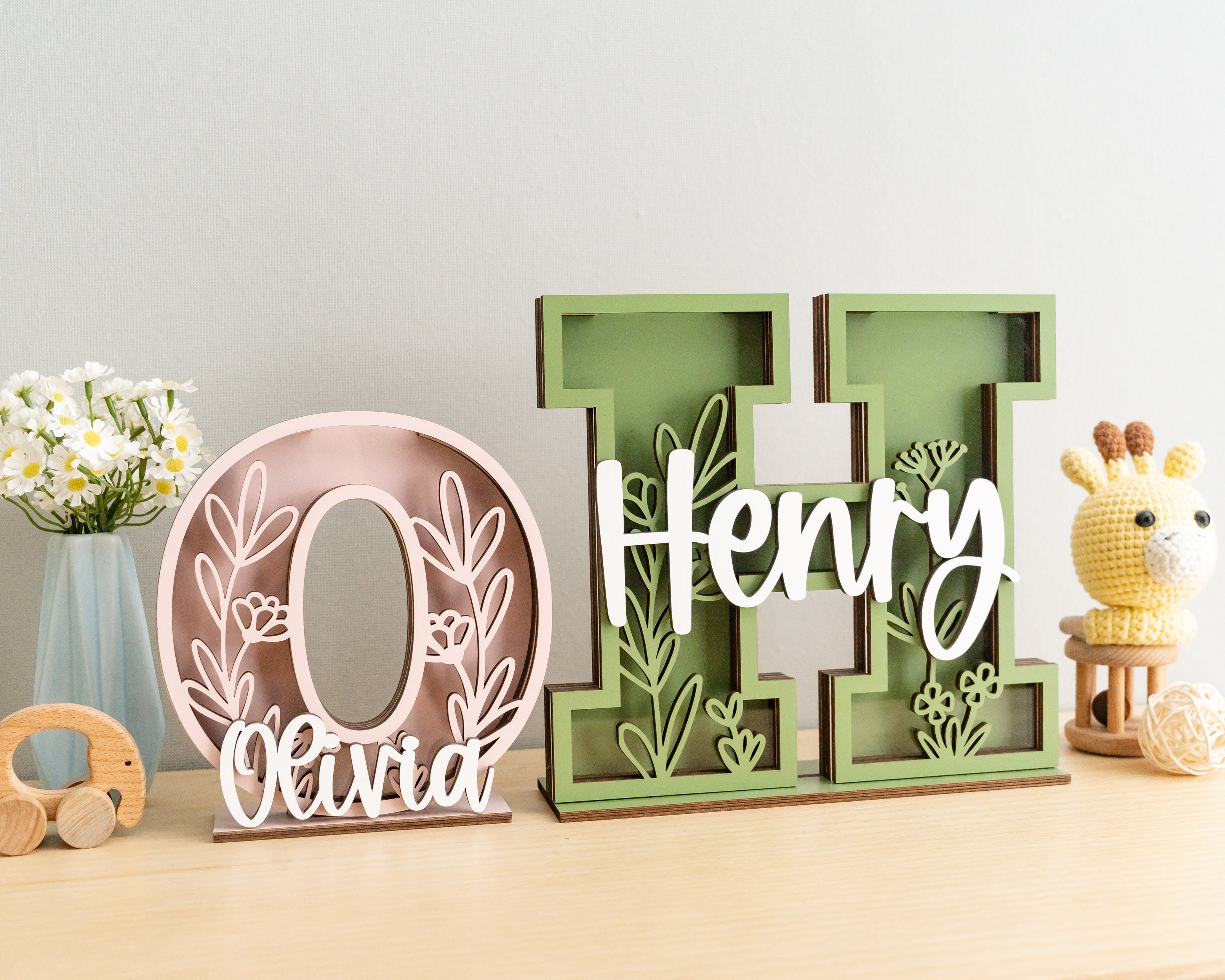 Baby Letter Coin Bank for Boho-Inspired Nursery Decor