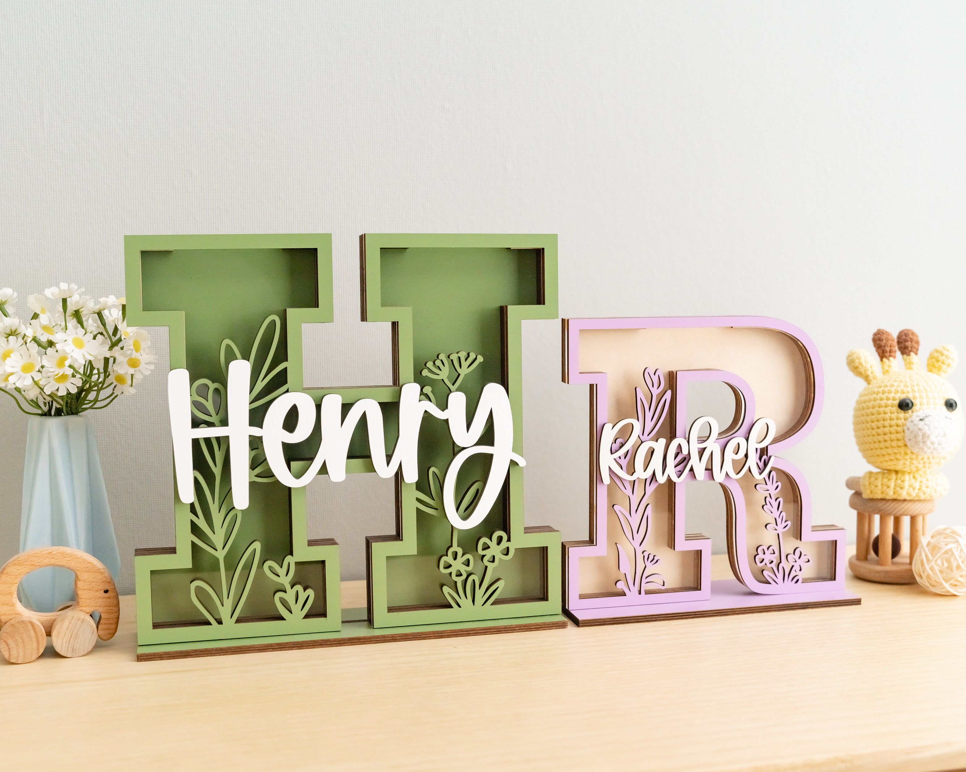 Baby Letter Coin Bank For Boho Nursery Decor