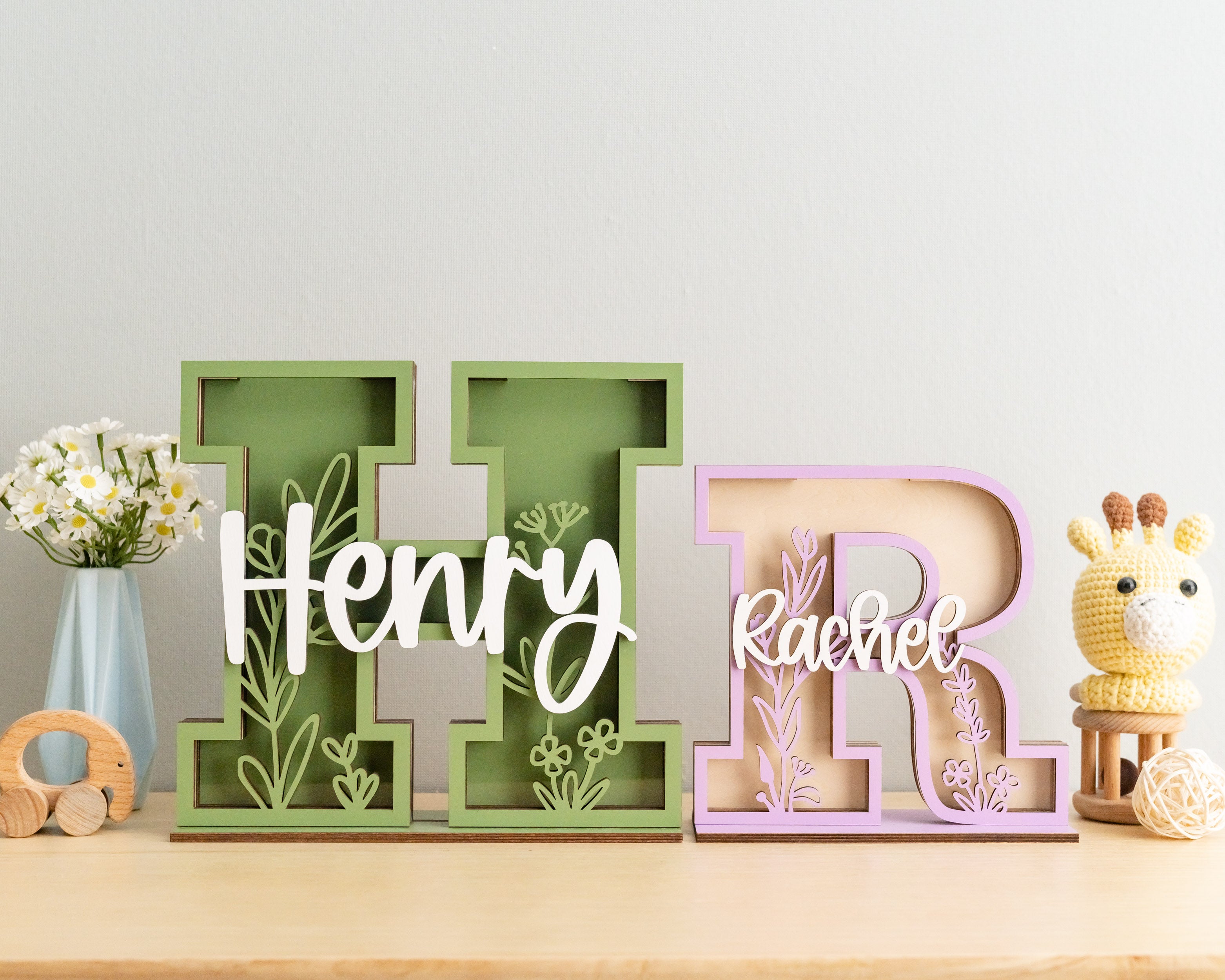 Baby Letter Coin Bank for Boho-Inspired Nursery Decor