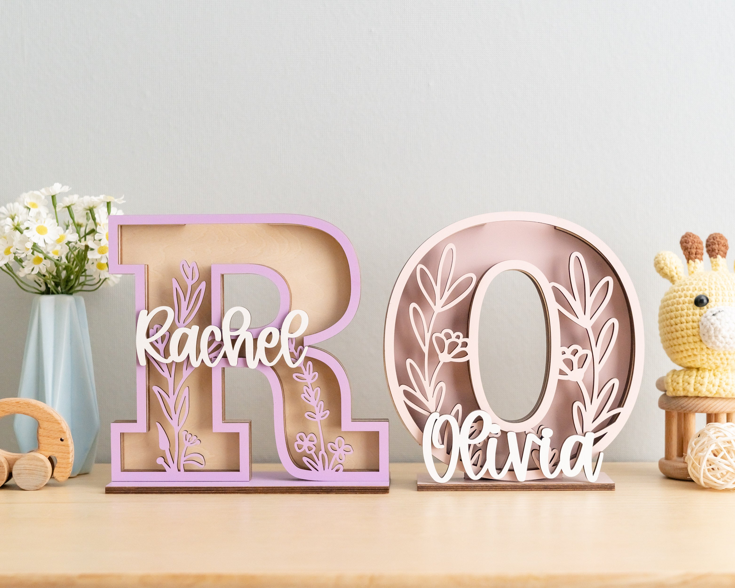 Baby Letter Coin Bank For Boho Nursery Decor