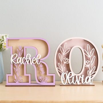 Personalized Letter Piggy Bank Wood Acrylic for Kids Coin Saving E22