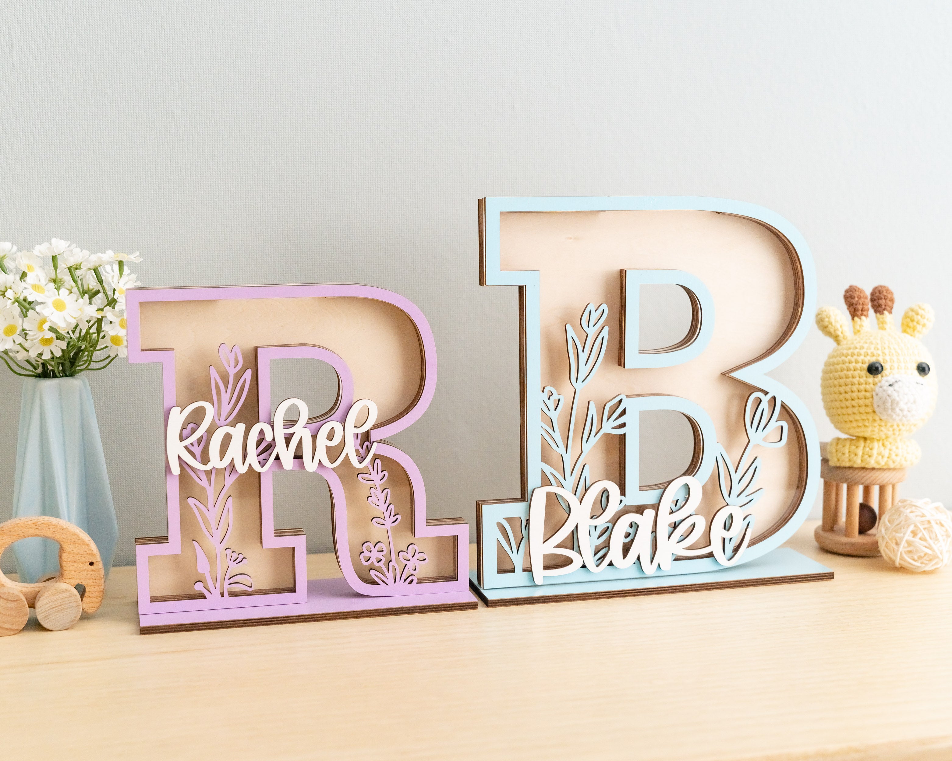 Baby Letter Coin Bank for Boho-Inspired Nursery Decor