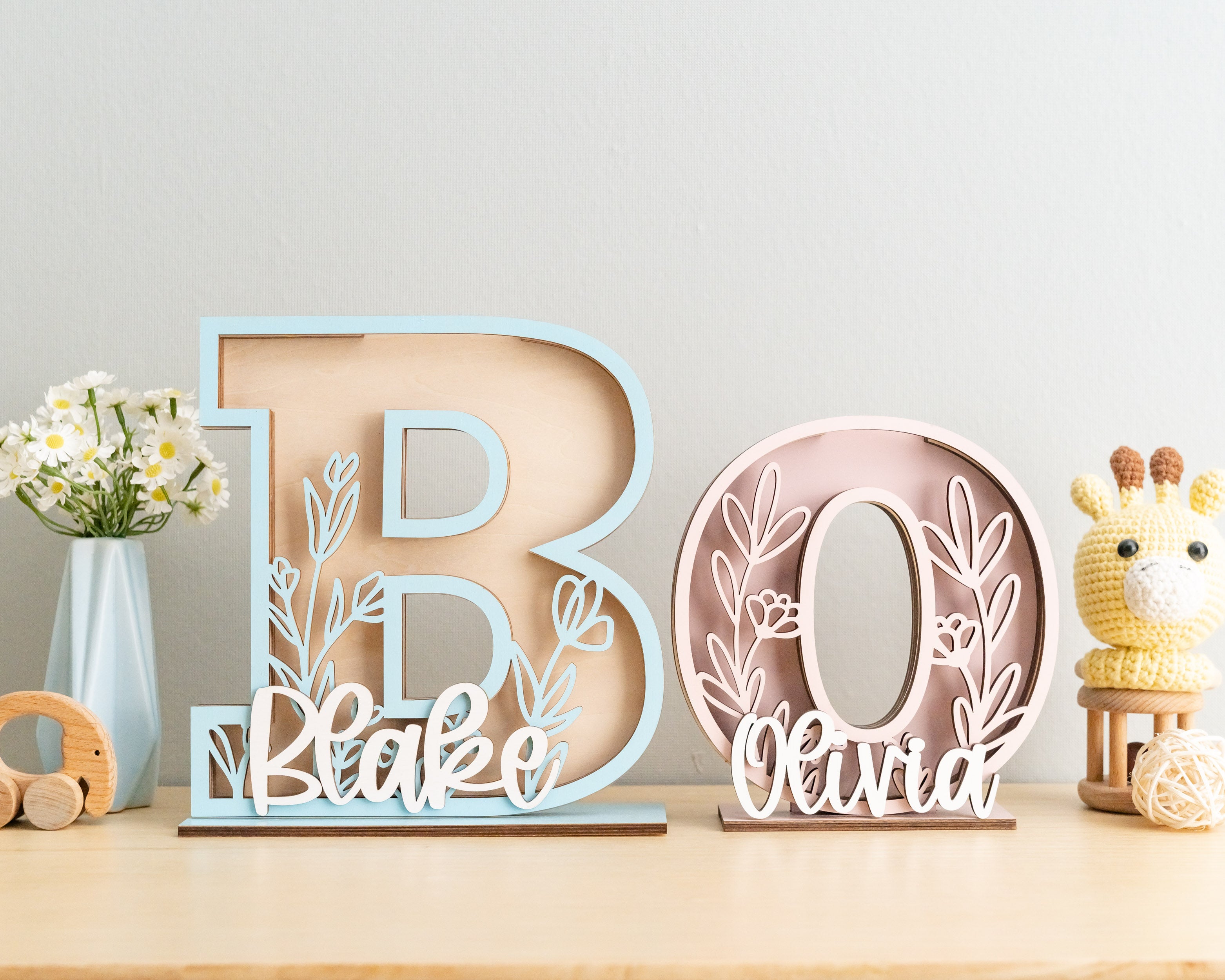 Personalized Letter Piggy Bank Wood Acrylic for Kids Coin Saving E22