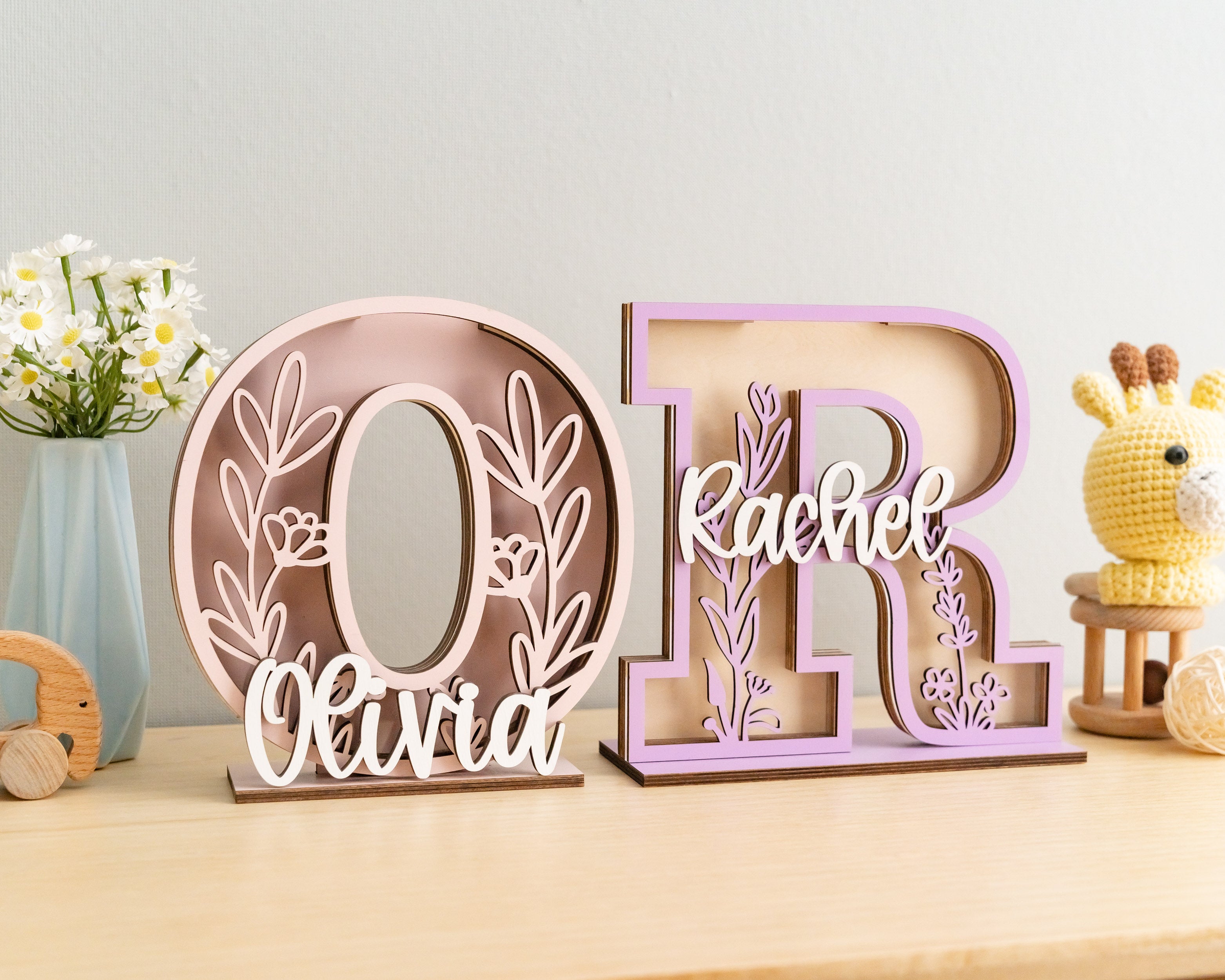 Baby Letter Coin Bank For Boho Nursery Decor