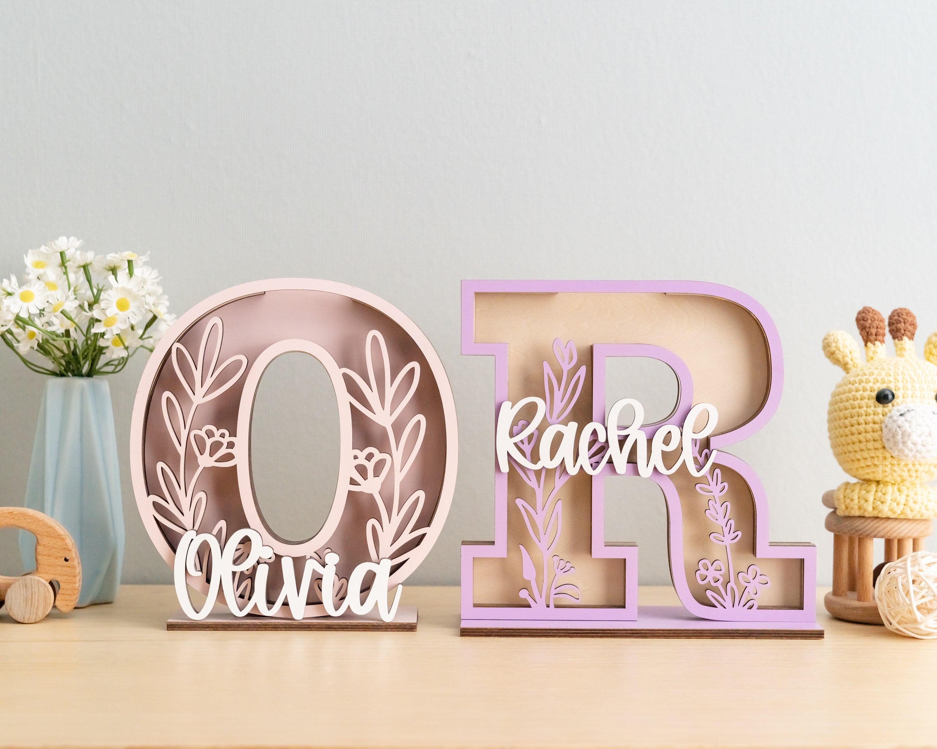 Baby Letter Coin Bank For Boho Nursery Decor