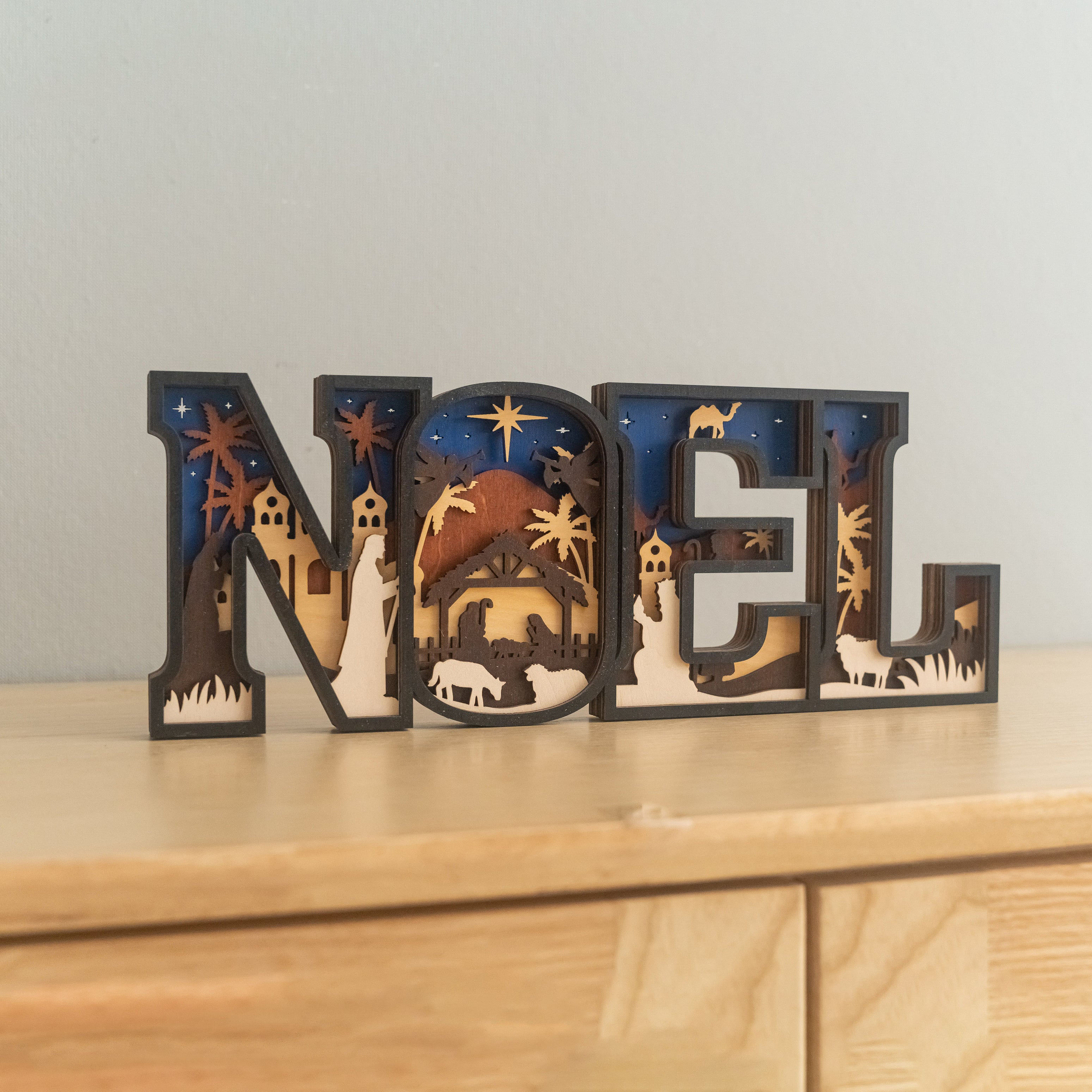 Wooden Noel Christmas Sign Wood for Christmas Table Decor and Wooden Christmas Sign D25