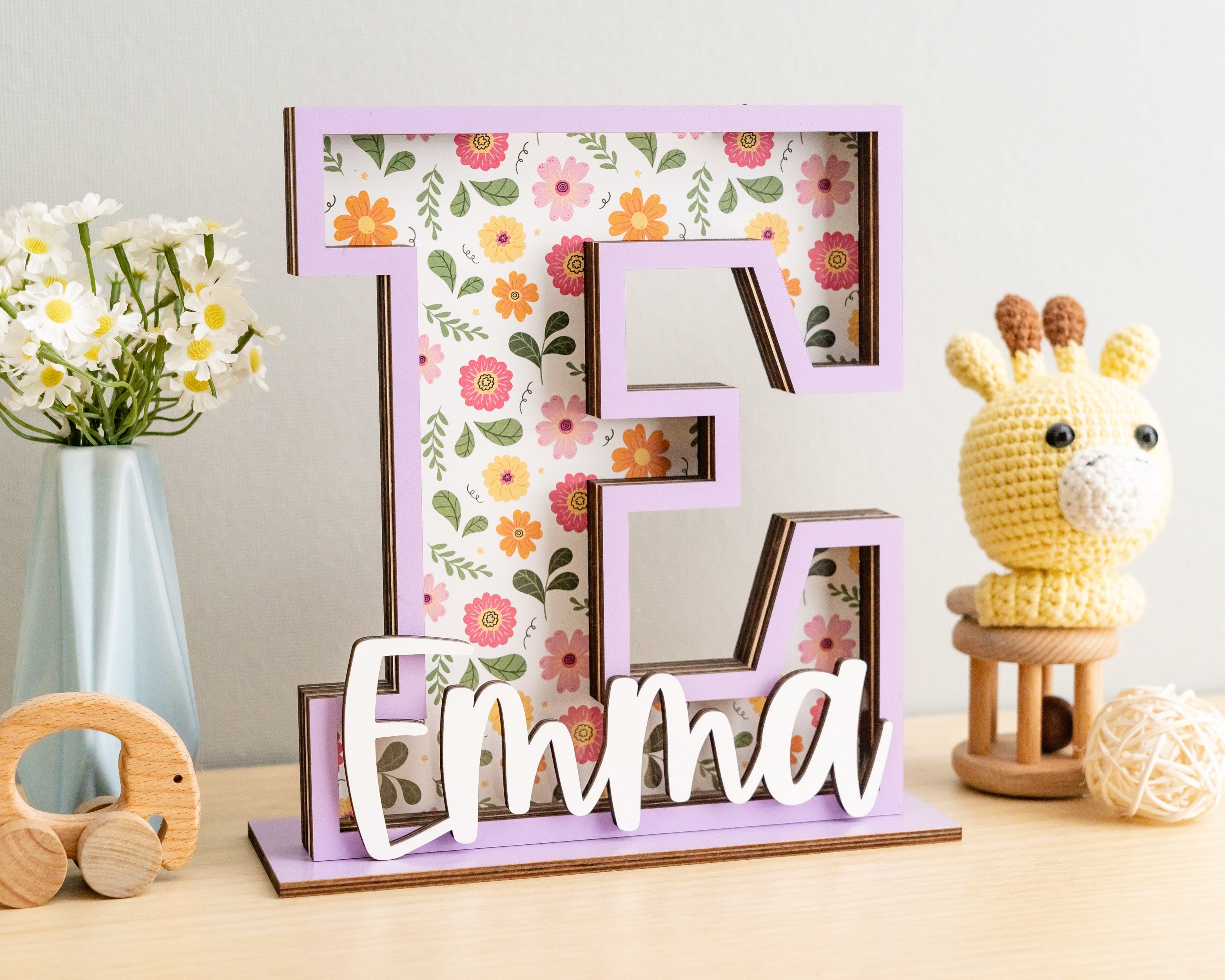 Custom Baby Letter Coin Box for Unique Kids Room Decor