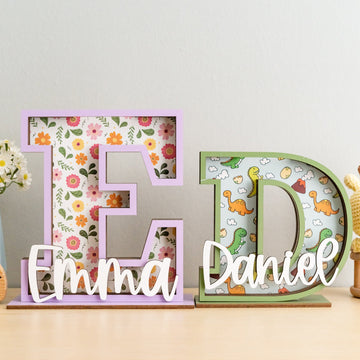 Colorful Letter Piggy Bank with Name for Kids Gift