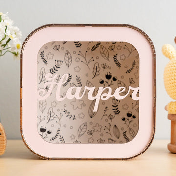 Personalized Wooden Piggy Bank wood acrylic for kids coin bank and room decor E62