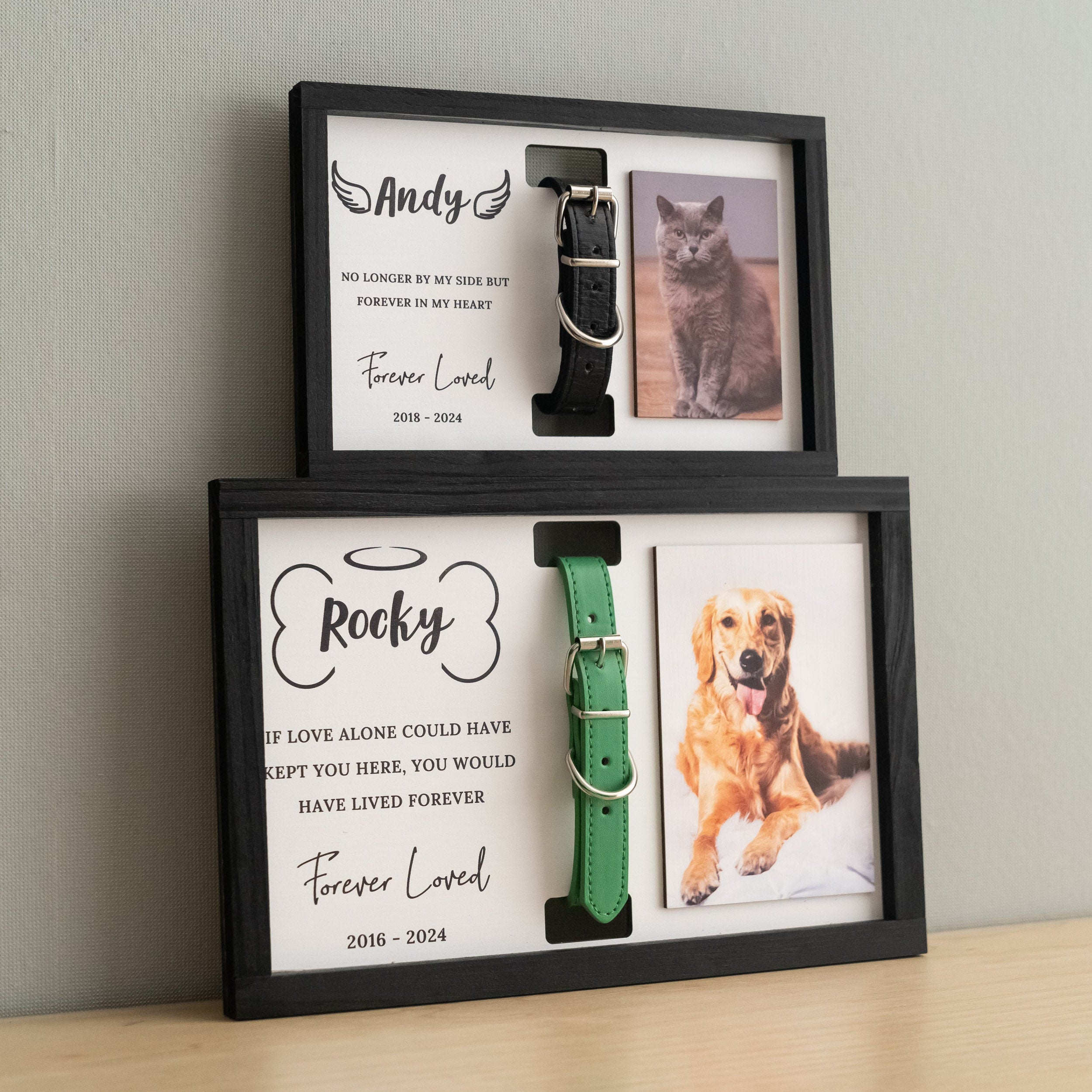 Personalized Pet Memorial Sign Wood Pet Memorial Sign and Custom Pet Photo Frame for Dog Memorial Gift Y25