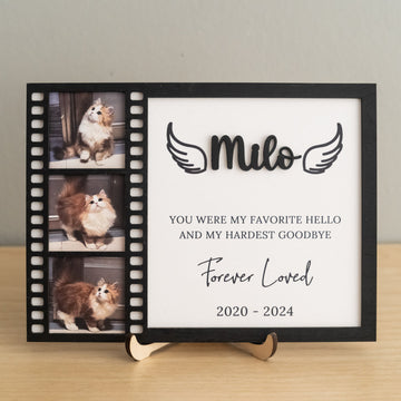 Personalized Pet Memorial Sign Wood Dog Memorial Decor and Custom Dog Memorial Frame for Pet Loss Gift Y26