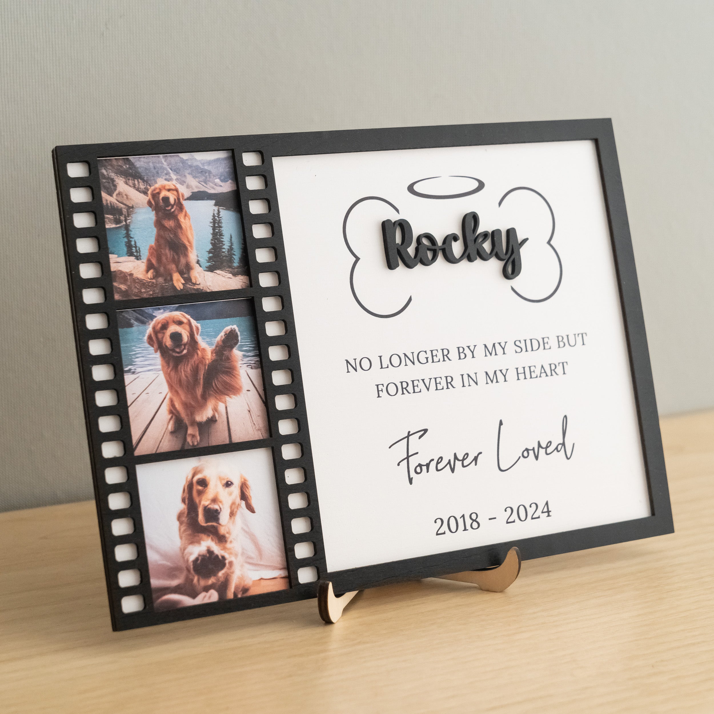 Personalized Pet Memorial Sign Wood Pet Sympathy Gift and Custom Pet Photo Memorial for Dog Memorial Keepsake Y26