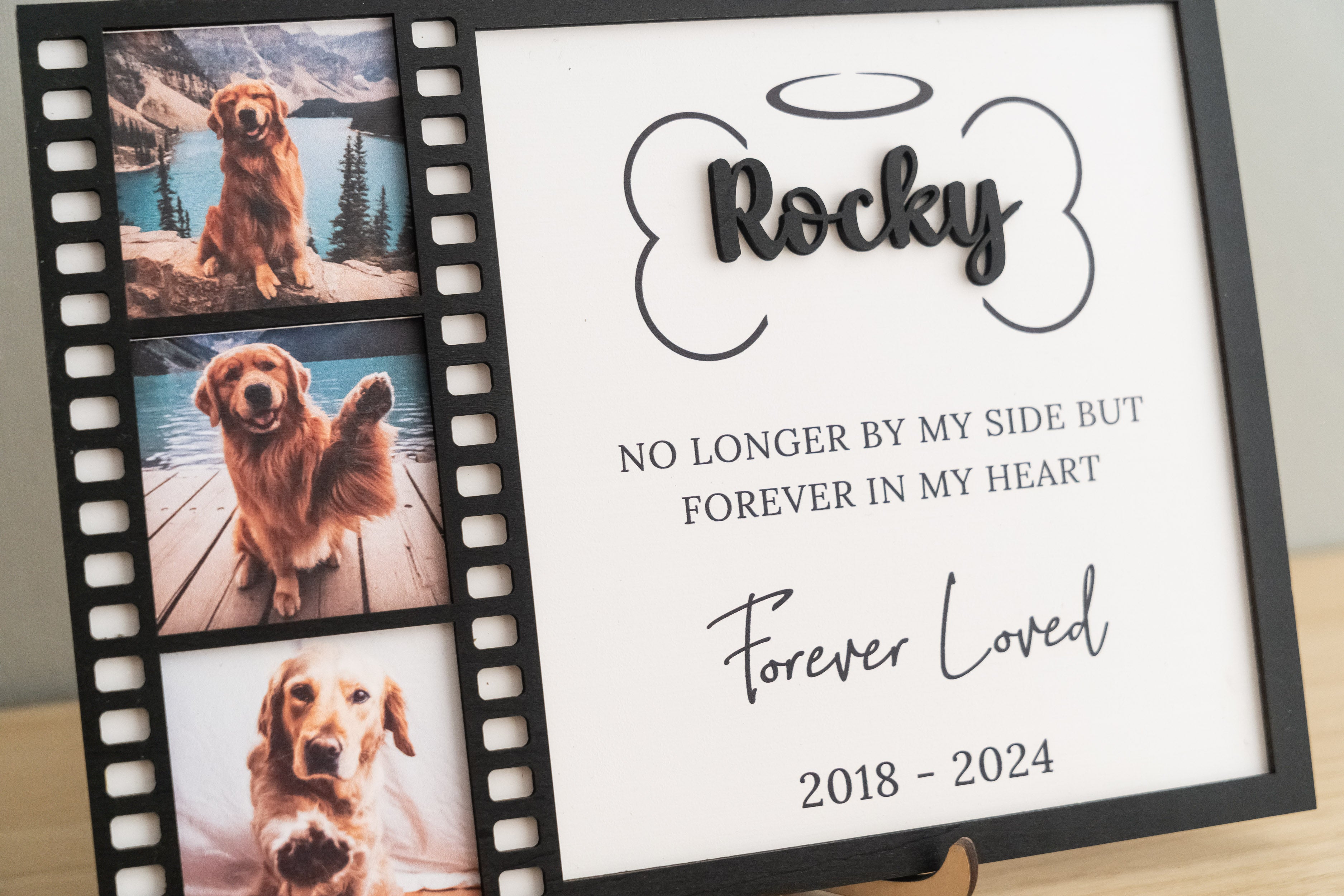Personalized Pet Memorial Sign Wood Pet Sympathy Gift and Custom Pet Photo Memorial for Dog Memorial Keepsake Y26
