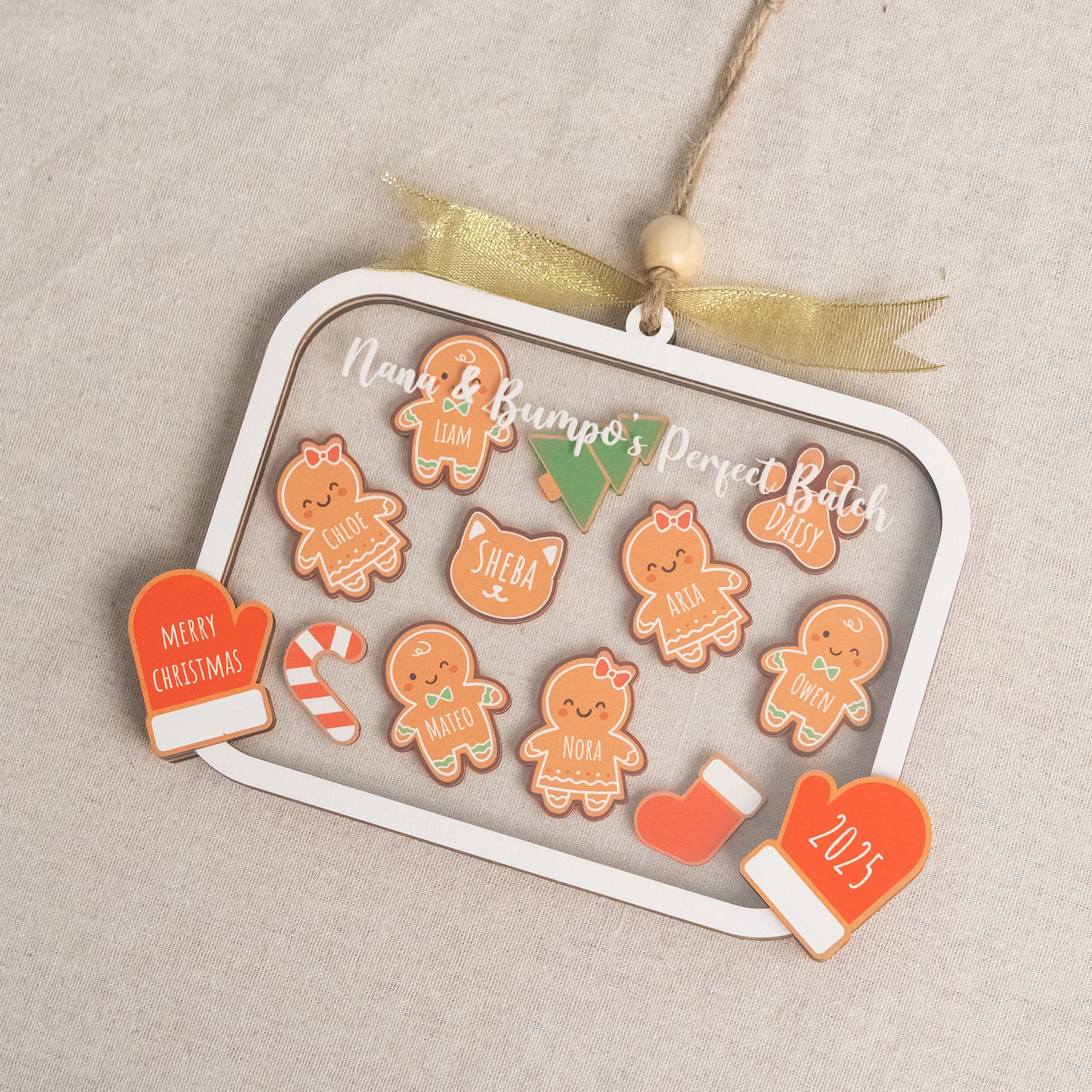 Family Christmas Shaker Ornament for Tree Decor D19