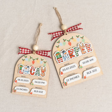 Personalized Baby’s First Christmas Ornament Wood for Newborn Christmas Ornament D45