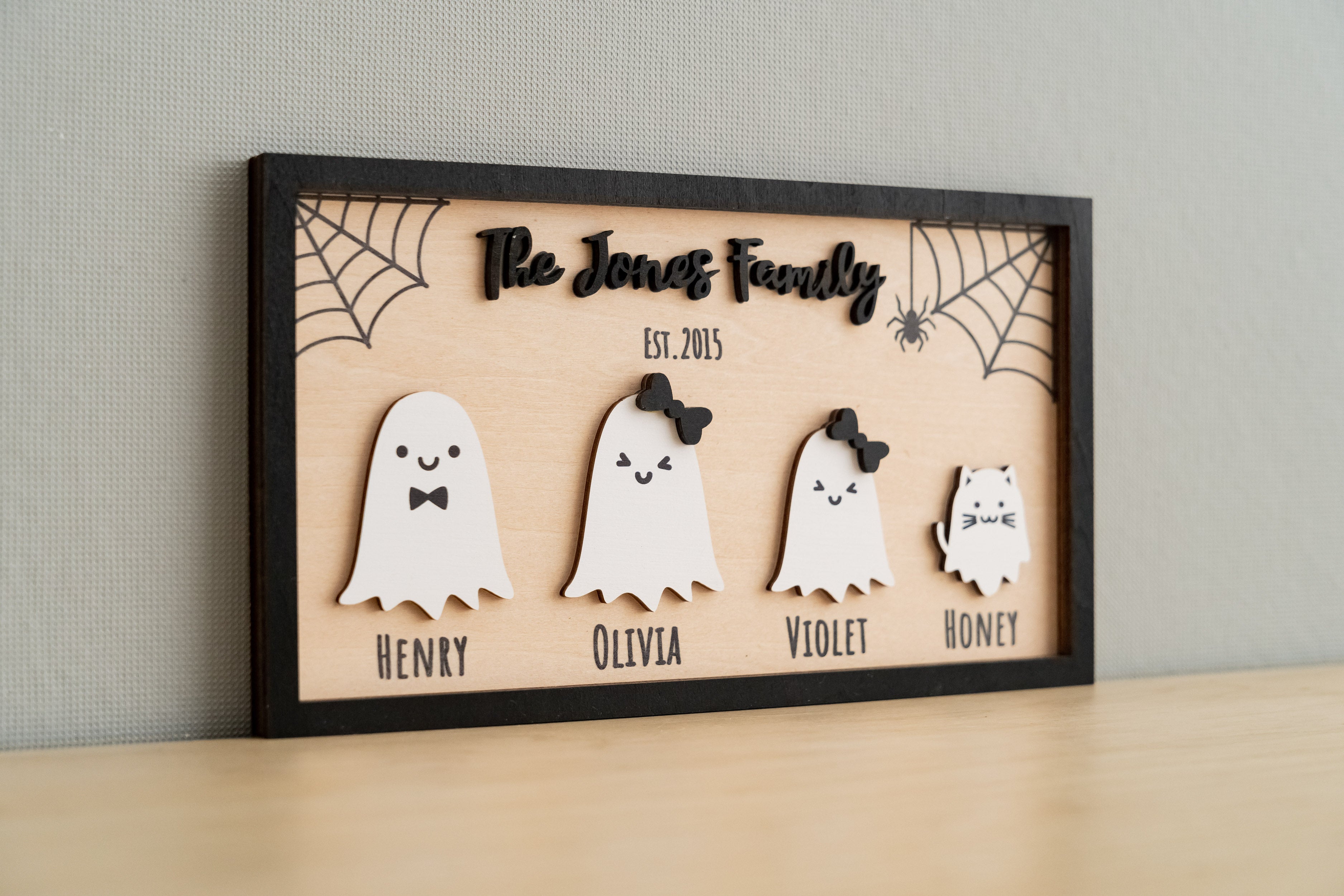 Custom Wooden Halloween Table Decor for a Festive Fall Touch