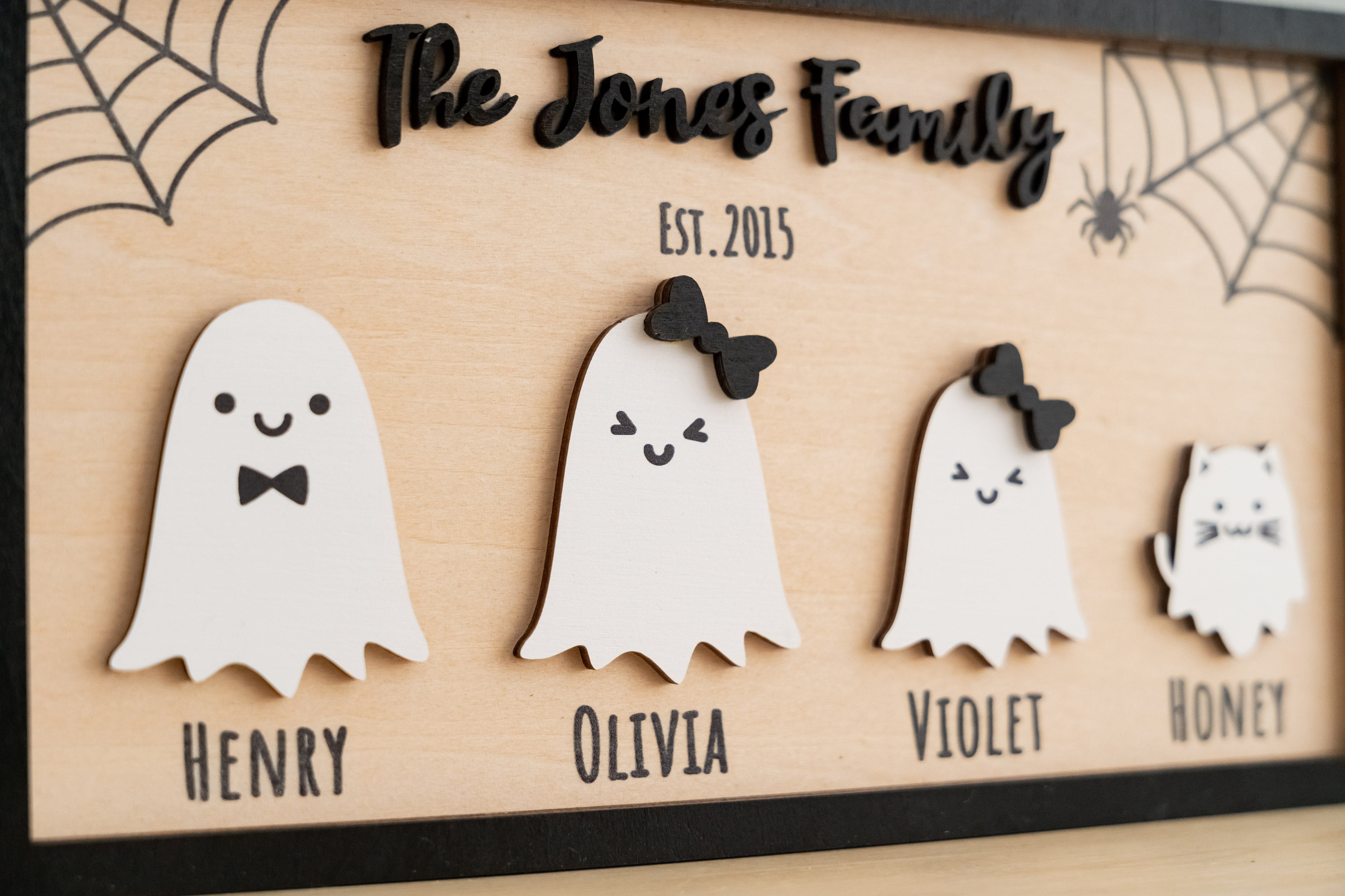 Custom Wooden Halloween Table Decoration for a Festive Fall Touch