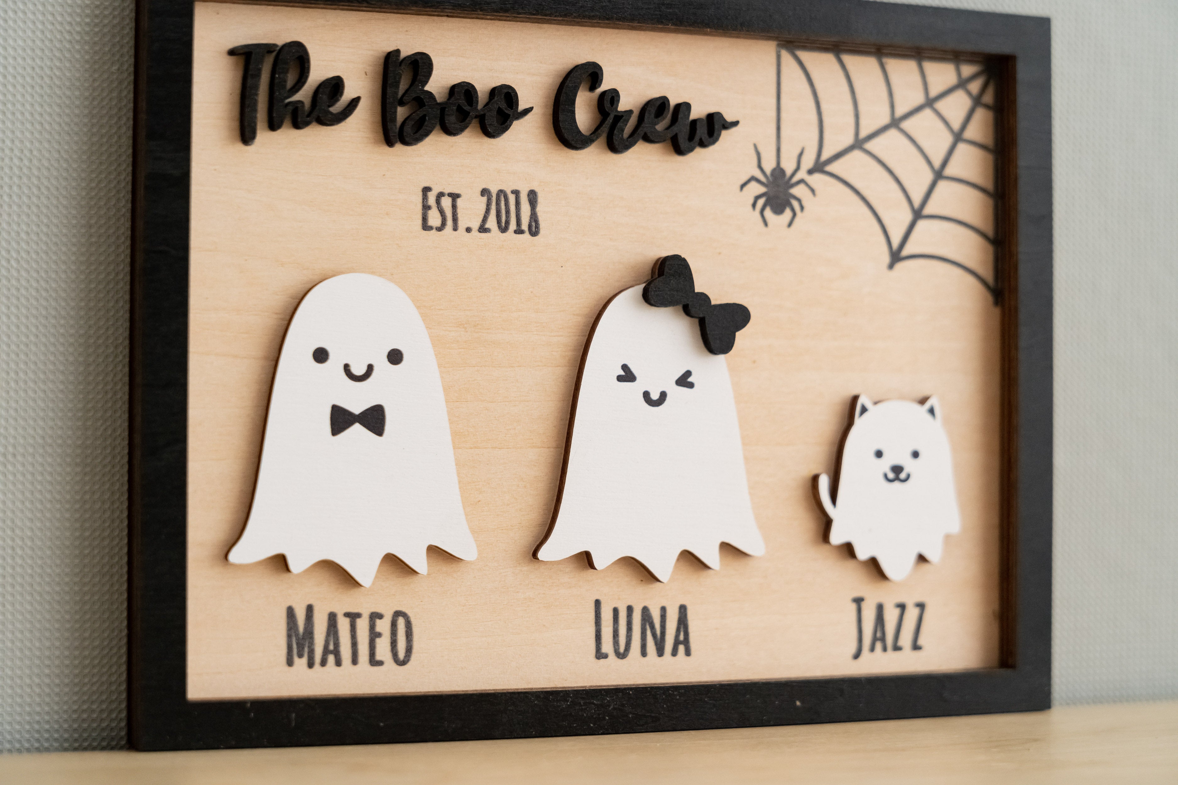 Custom Wooden Halloween Table Decoration for a Festive Fall Touch