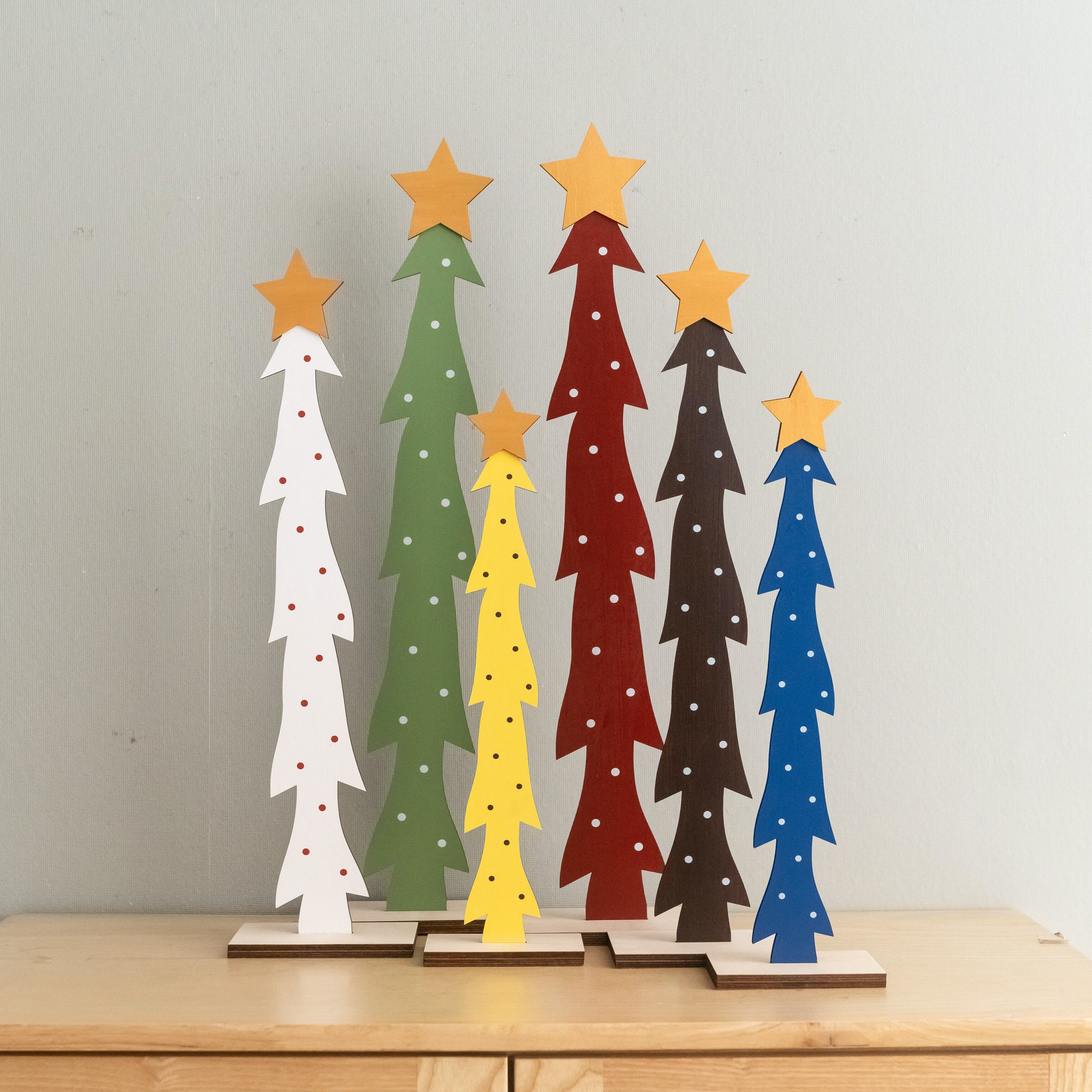Decorative Wooden Christmas Tree for Christmas Table Decor D46