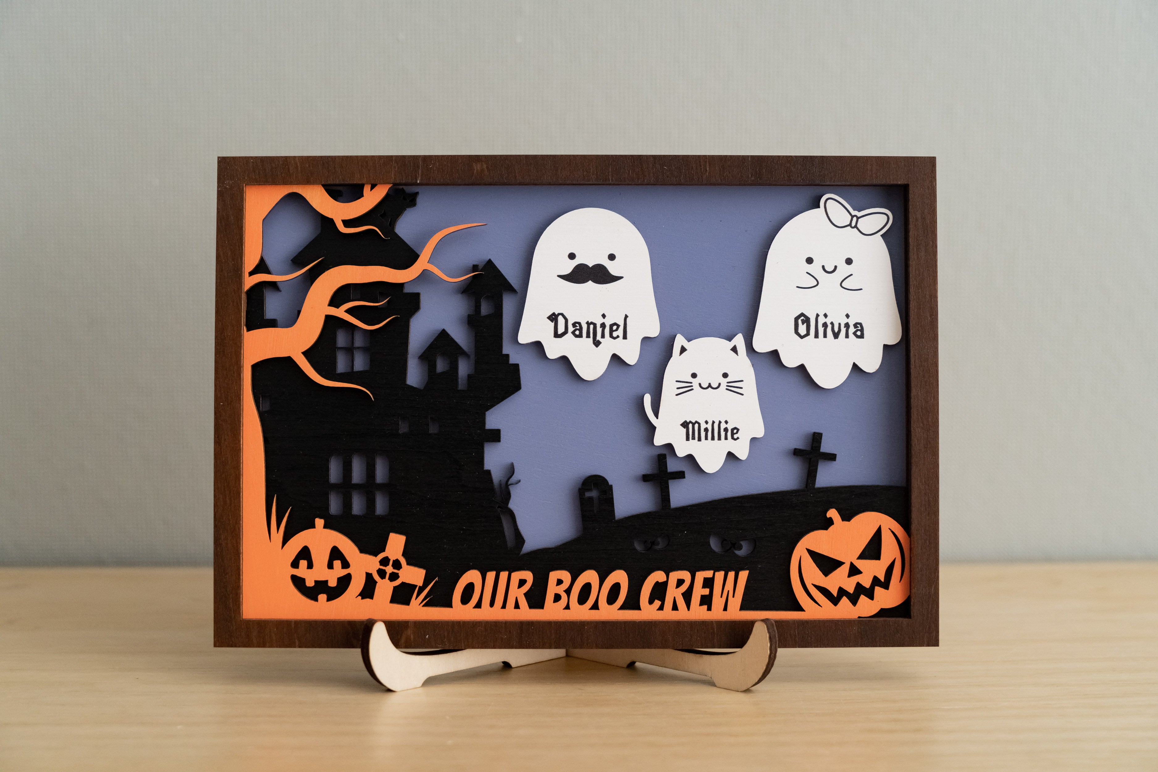 Custom Wooden Halloween Table Decoration for a Hauntingly Unique Touch