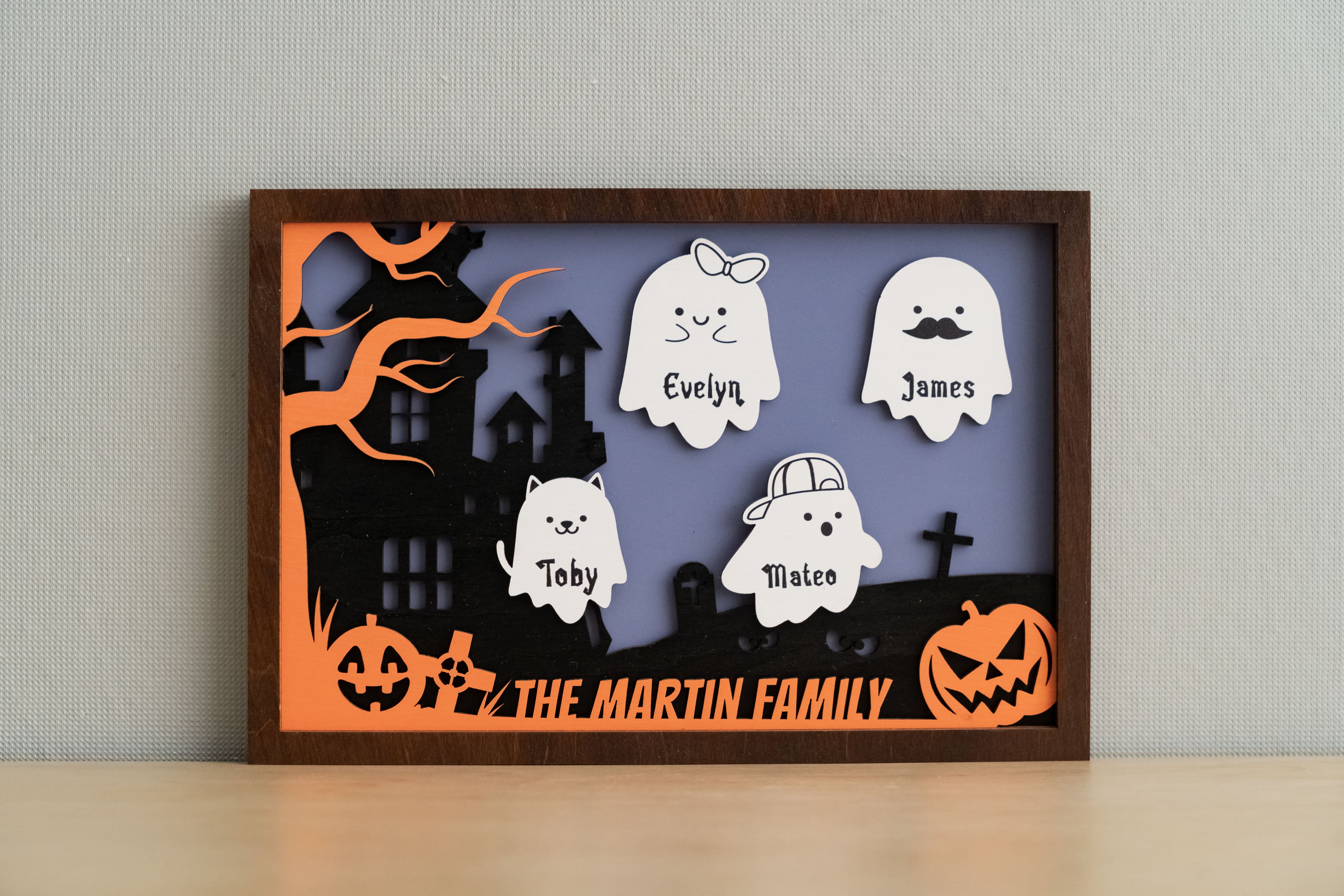 Custom Wooden Halloween Table Decoration for a Hauntingly Unique Touch