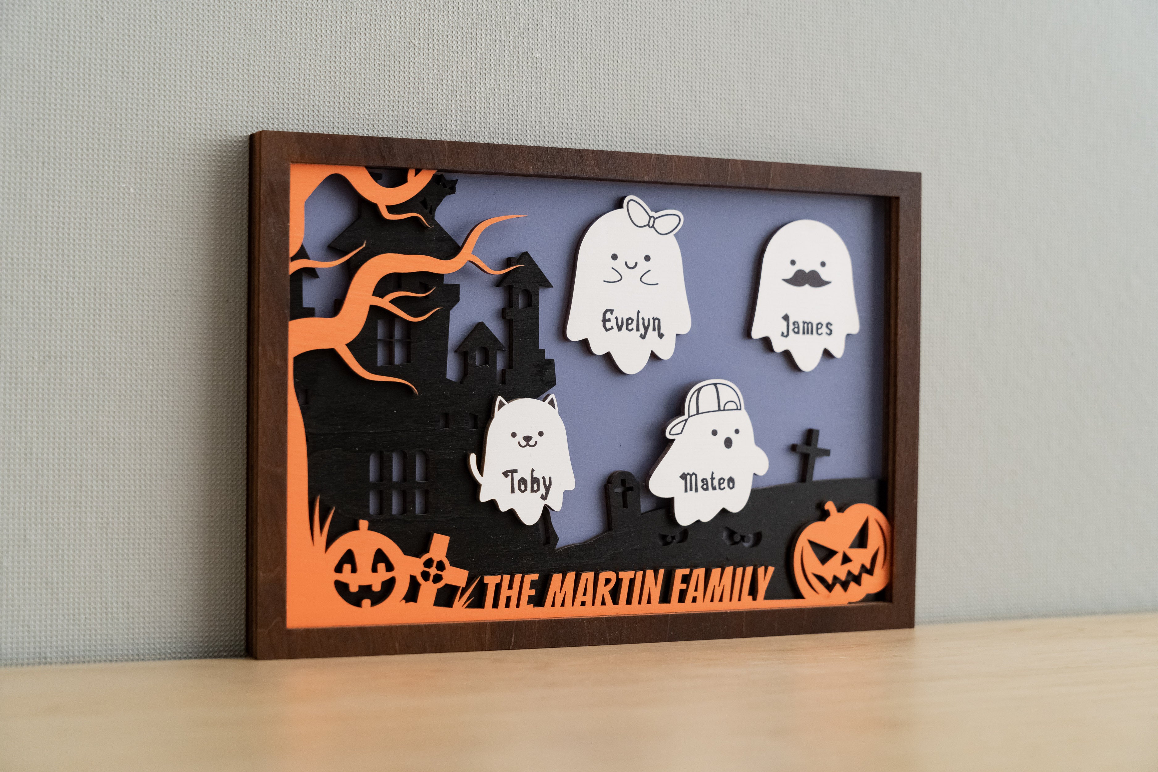 Custom Wooden Halloween Table Decoration for a Hauntingly Unique Touch