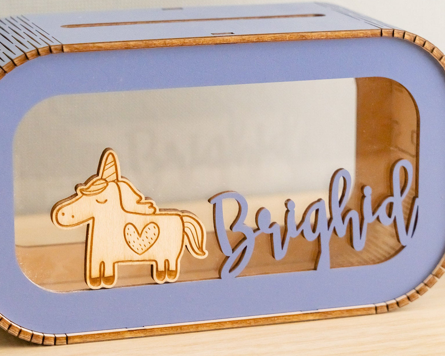 Personalized Animal Piggy Bank Wood for Kids Room Decor G87