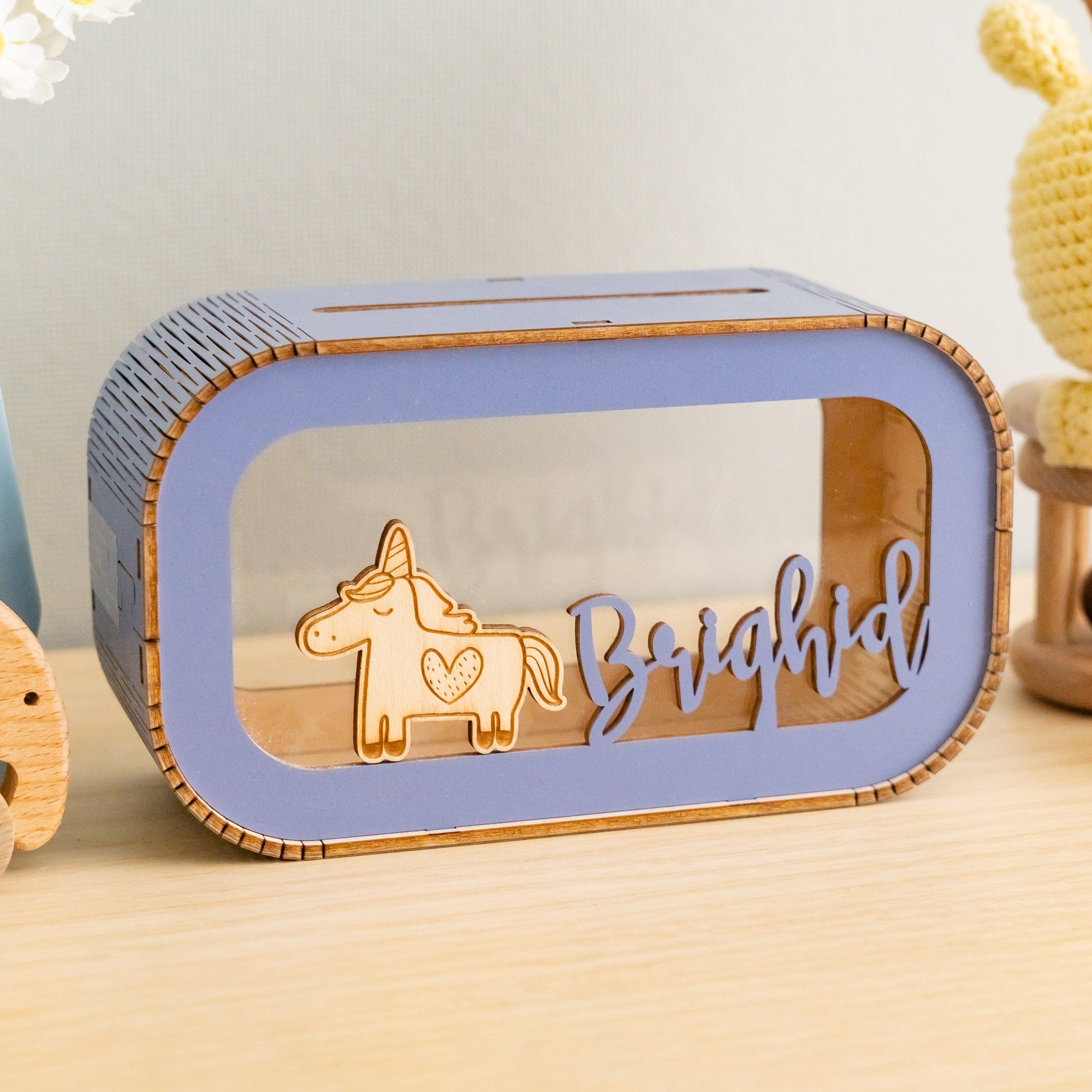 Personalized Animal Piggy Bank Wood for Kids and Baby Gifts G87