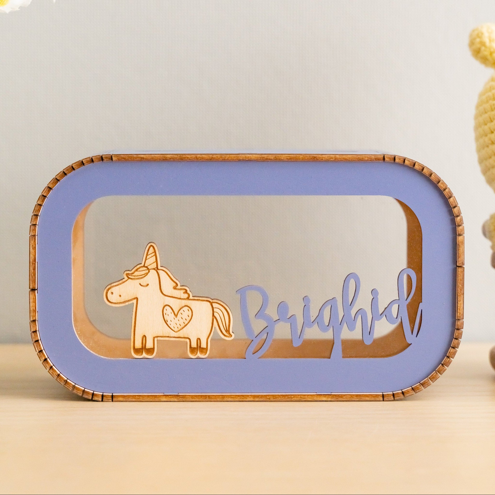 Personalized Animal Piggy Bank Wood for Kids Room Decor G87