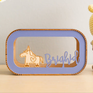 Personalized Animal Piggy Bank Wood for Kids Room Decor G87