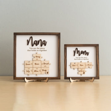Personalized Wooden Puzzle Frame for Mom Wood for Custom Gifts J29
