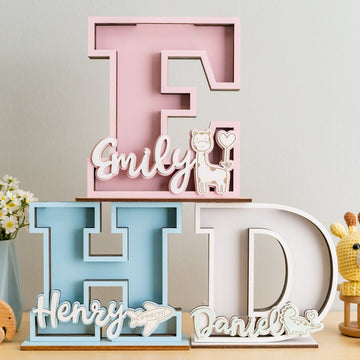 Custom Letter Piggy Bank for Kids Room or Gift Use R16