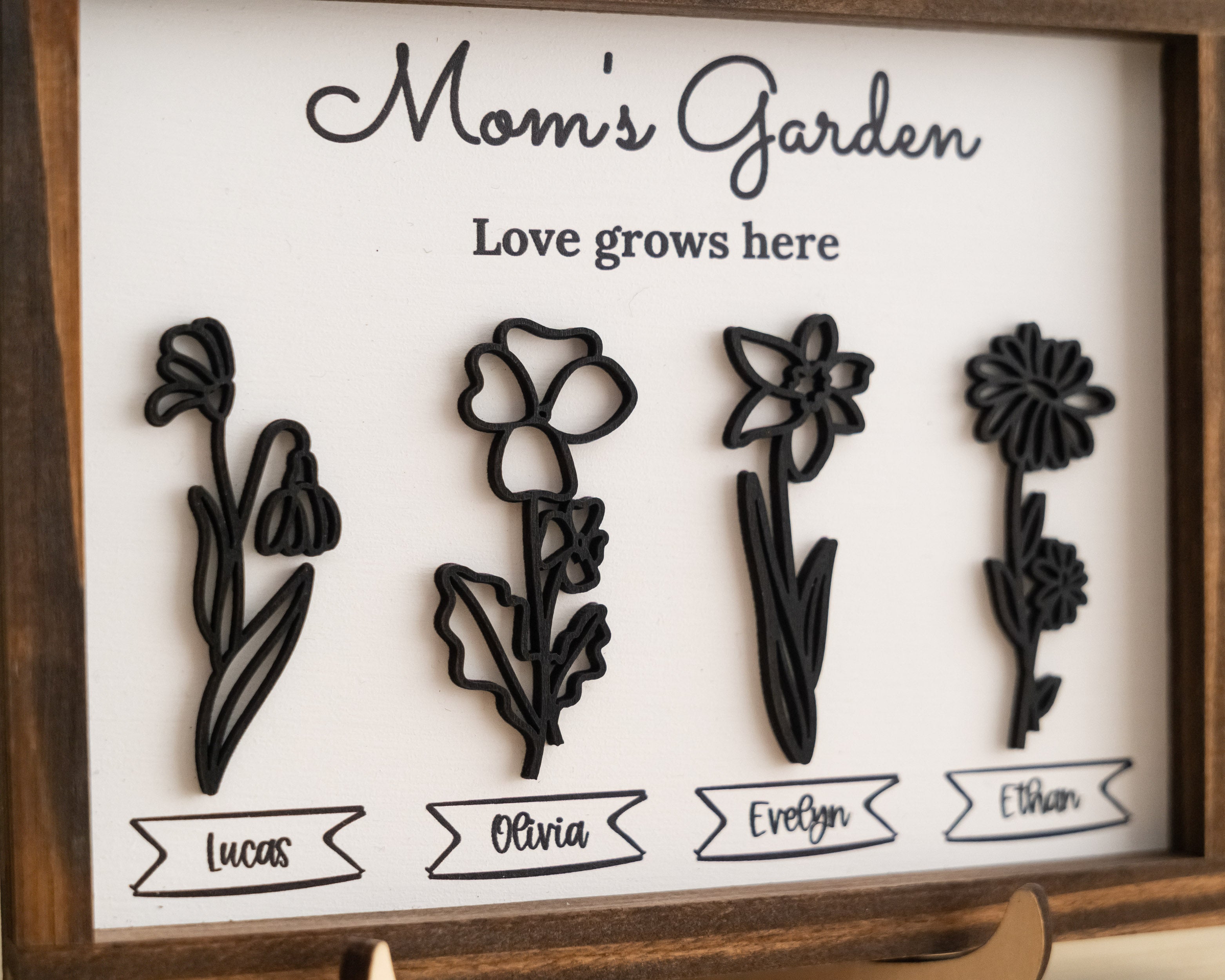 Personalized Wooden Family Garden Sign Wood for Custom Family Sign and Wooden Name Sign E92