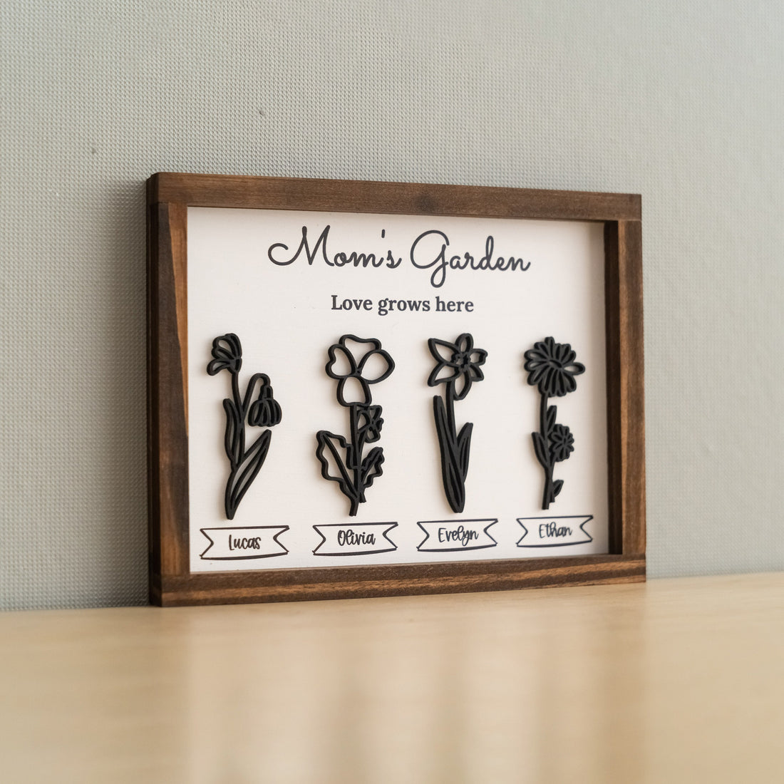 Personalized Wooden Family Garden Sign Wood for Custom Family Sign and Wooden Name Sign E92