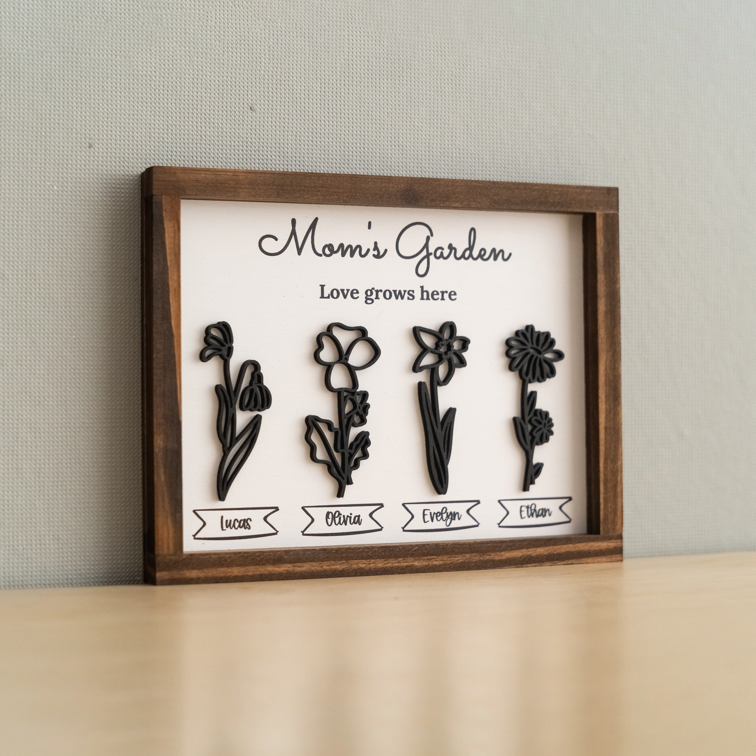 Personalized Wooden Family Garden Sign Wood for Custom Family Sign and Wooden Name Sign E92