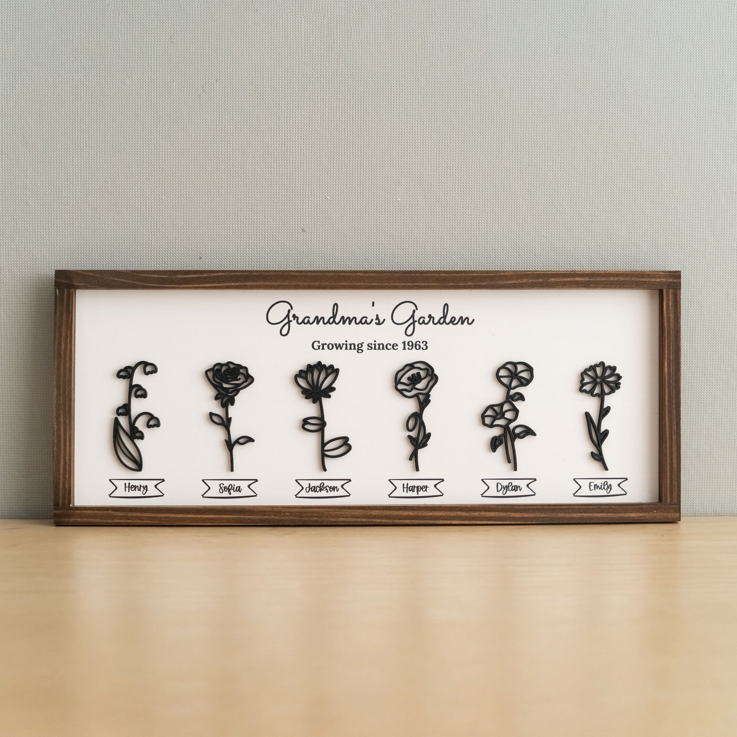 Personalized Wooden Family Garden Sign Wood for Family Wall Sign and Engraved Family Sign E92