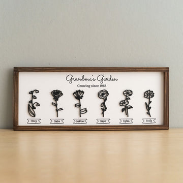 Personalized Wooden Family Garden Sign Wood for Family Wall Sign and Engraved Family Sign E92