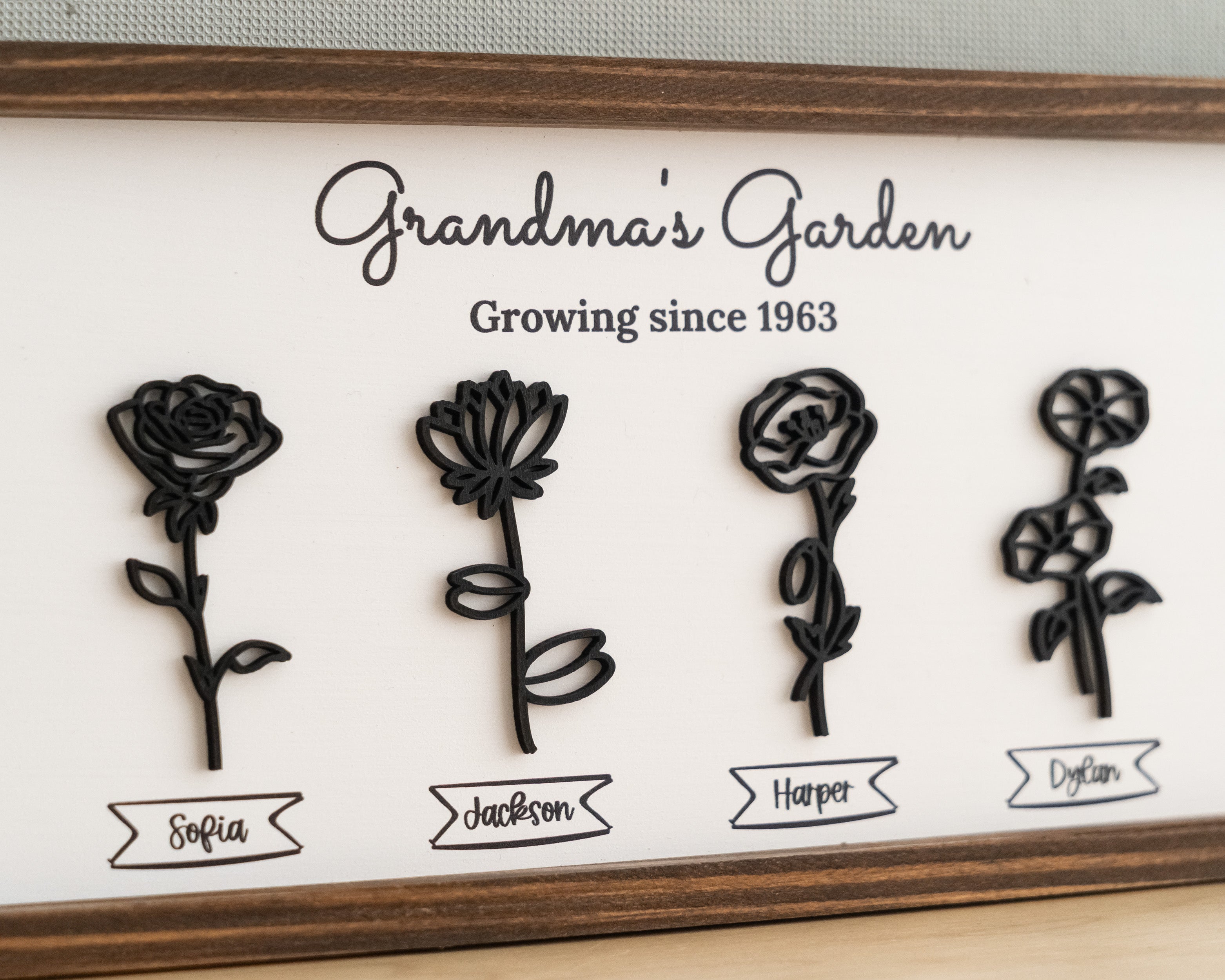 Personalized Wooden Family Garden Sign Wood for Family Wall Sign and Engraved Family Sign E92