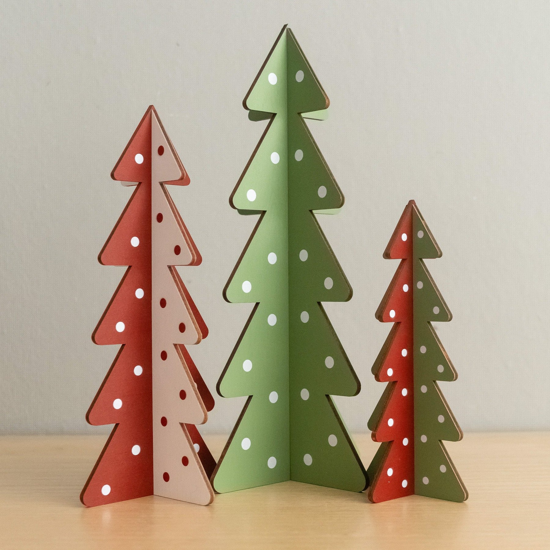 Decorative Wooden Christmas Tree Wood for Tabletop Christmas Decor D47