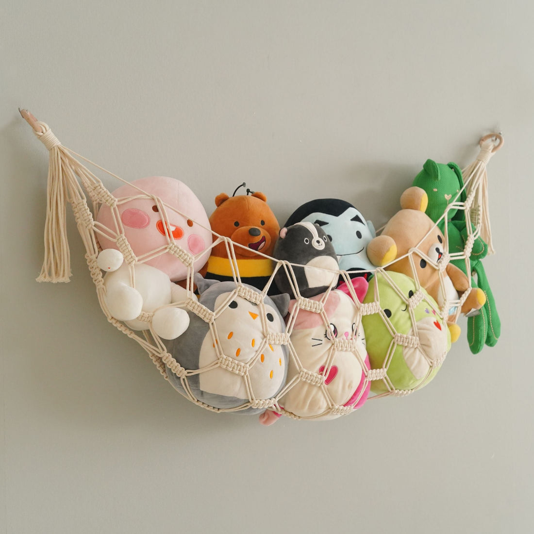 Macrame Toy Hammock For Nursery Storage