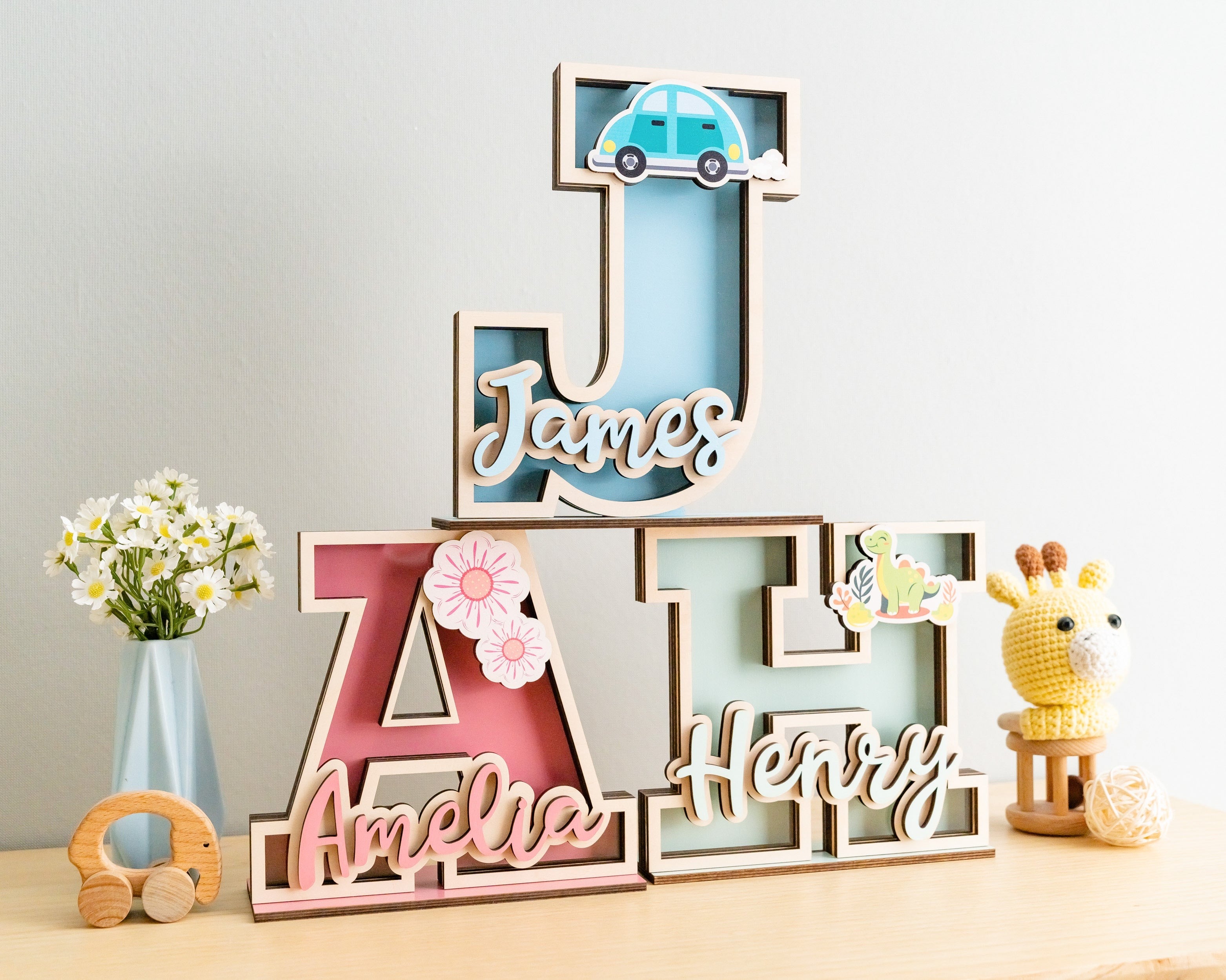 Stylish Letter Piggy Bank for Baby's First Birthday Gift