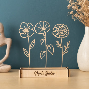 Personalized Wooden Mom’s Garden Stand for Mothers Day Gift J24