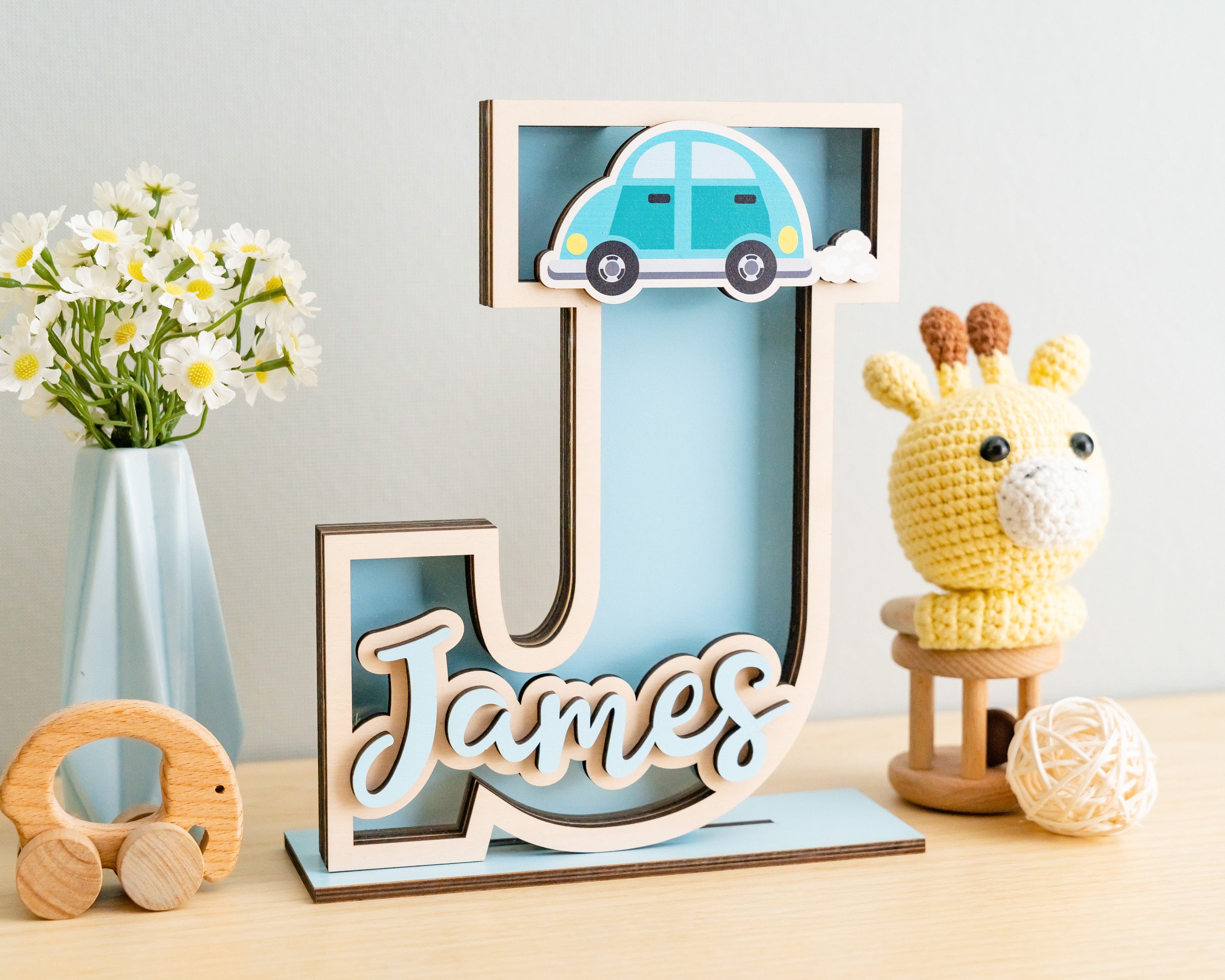 Baby Alphabet Letter Bank for Chic Nursery Money Storage